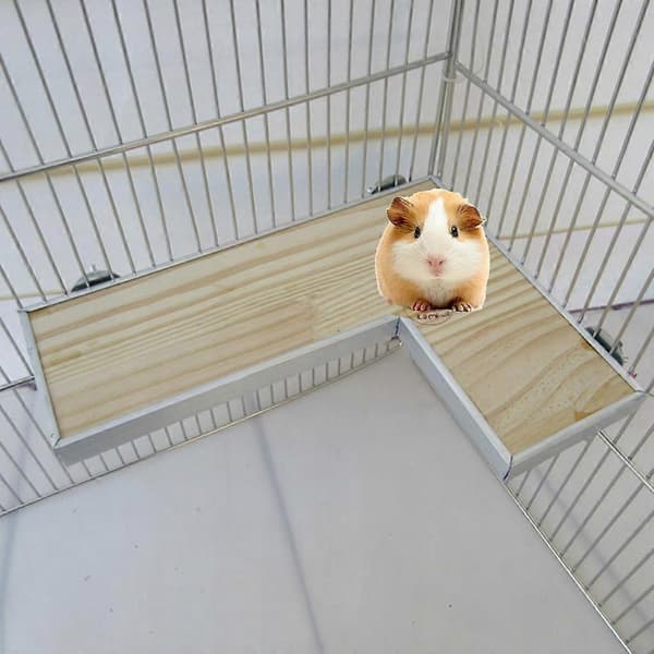 Anti Trä L-formad Bräda Hamster Marsvin Gerbil