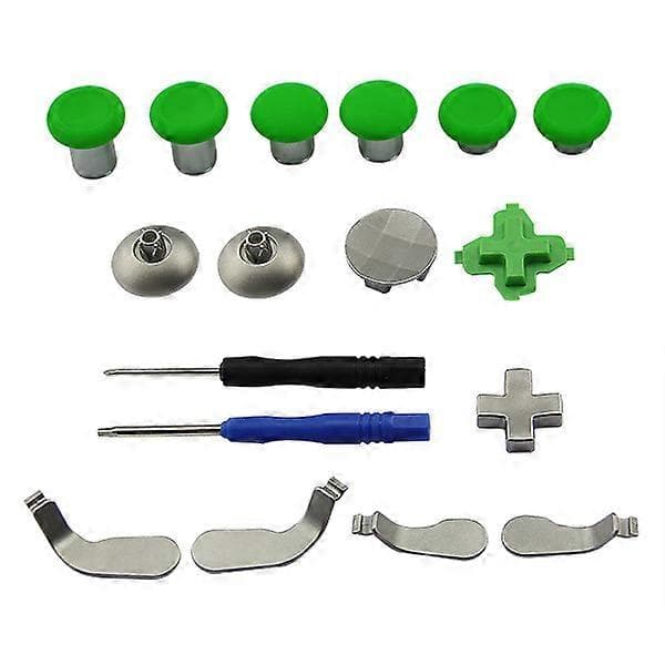 18 i 1 Ersättningsknappar Kit 2 Tum Joystick Bas för Xbox One Elite Controller (Grön)