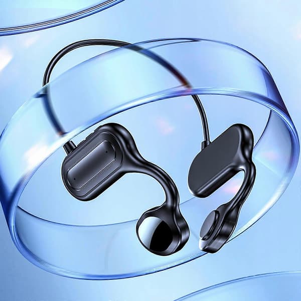 Hörlurar, Bluetooth 5.0 Sport Hands Free Samtal. Stöd Tf-kort Blå Box