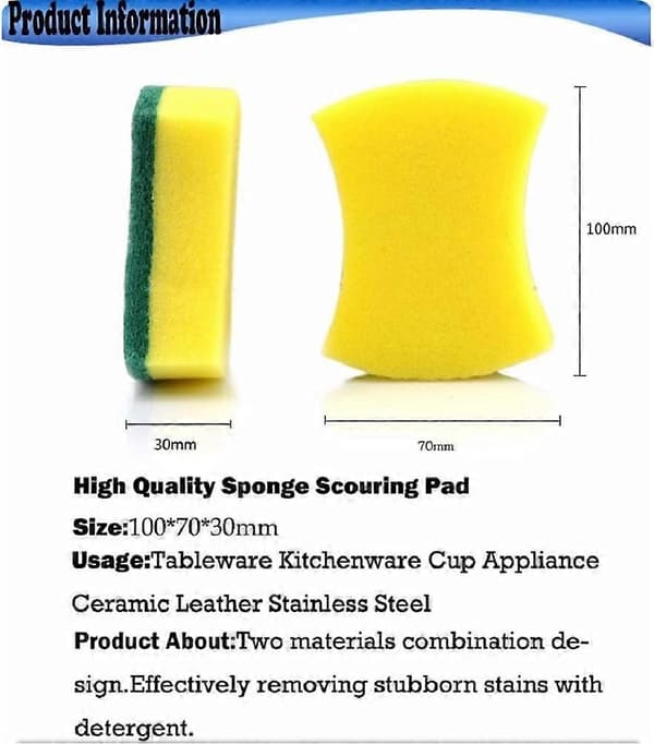 Köksrengöringssvampar, Eco Repfria För Disk, Skursvampar (24-pack)