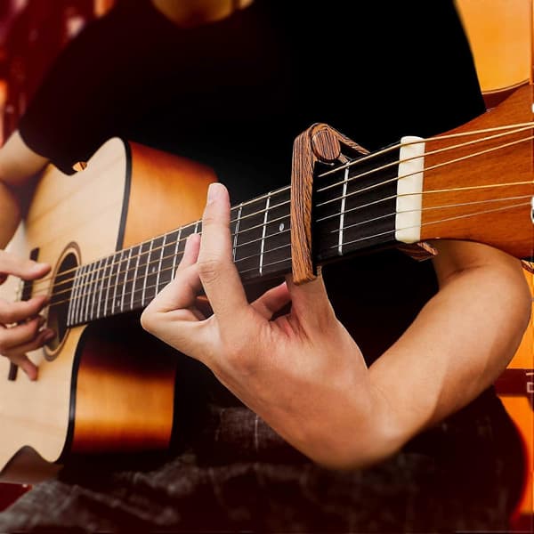 Capodaster Gitarr Capo Tillverkad av Valnötsträ-rosenträ