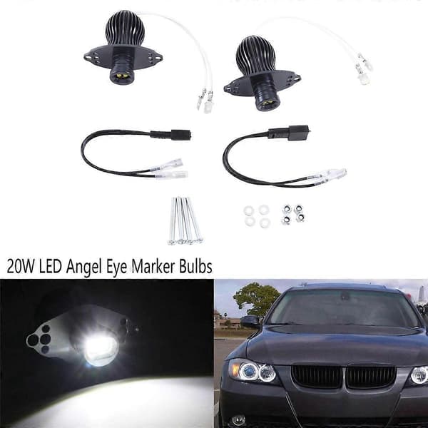 2 st LED Angel Eye Marker Glödlampor 20W för E90 3-serie 2006-2008