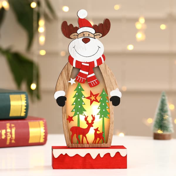 Jul Träprydnader Trä Santa Prydnader Jul