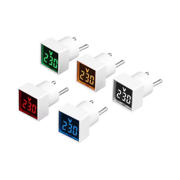 Digital Voltmeter Spänningstestare med LED-Display EU-kontakt Grön