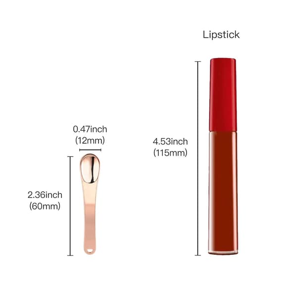 6-pack silverpläterad ansiktskräm sked liten mask sked ögonkräm stick roséguld