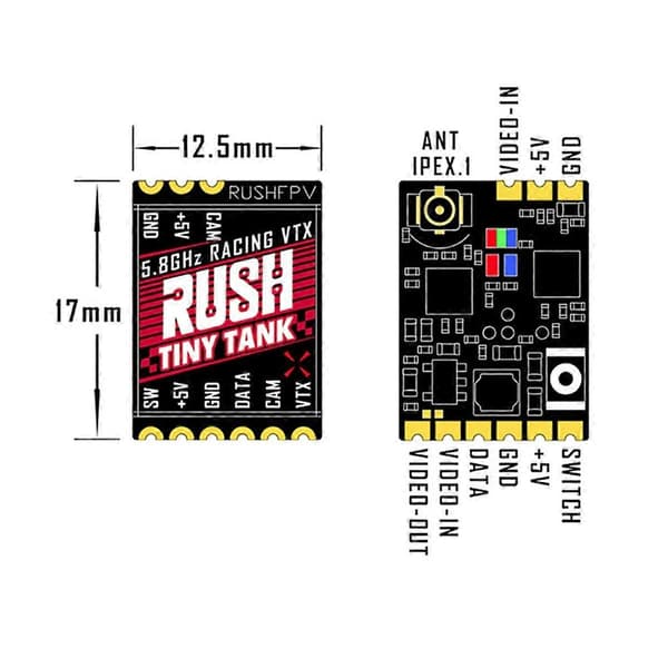 RUSH TINY TANK Nano VTX 48CH 350mW Sändare