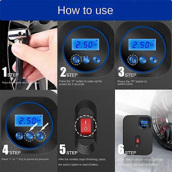 Bilpump med digital display