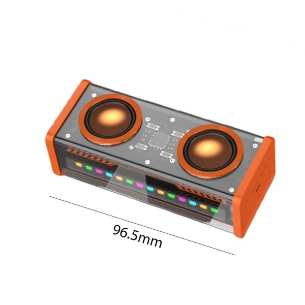 Transparent Mecha USB Trådlös Högtalare Bluetooth-kompatibel 5.0 (Orange B)