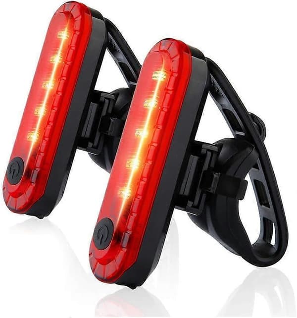 Bakre cykelbakljus 2-pack, USB-uppladdningsbara cykelbakljus