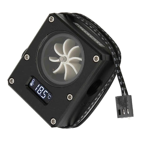 PC Vattenkylning Flödesmätare Indikator 12V Liten 3pin Svart