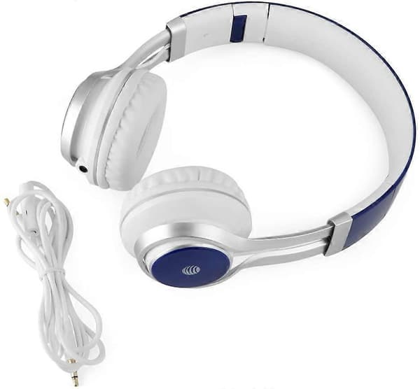 Stereo Over-Ear Hörlurar med Inbyggd Mikrofon - Blå