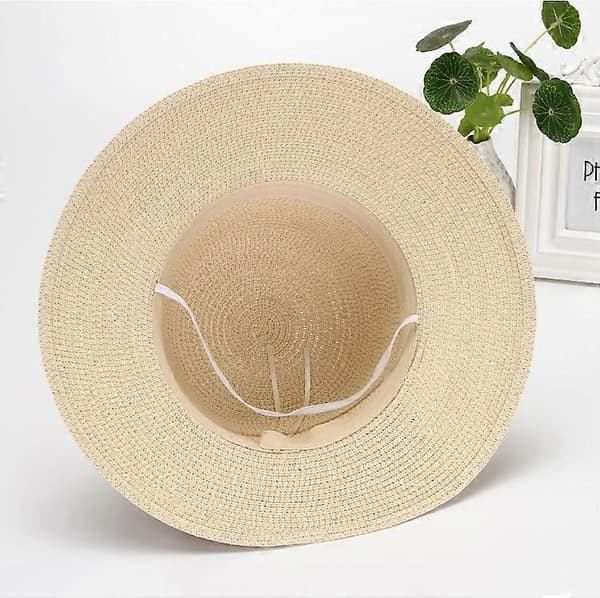 Solstråhatt för damer Strand Uv Upf50 Rese Vikbar Brätte Sommar Uv Hatt
