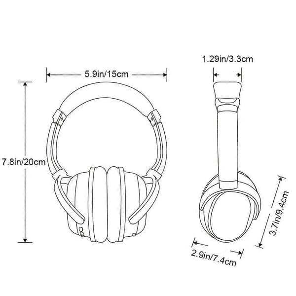 Aktiv brusreducerande hörlurar Over-Ear Bluetooth-hörlurar