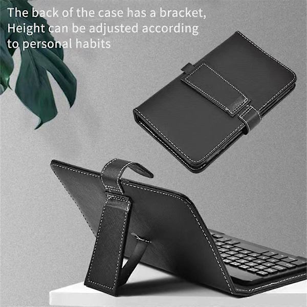 Bluetooth Mini Trådlöst Tangentbord med PU Läderfodral