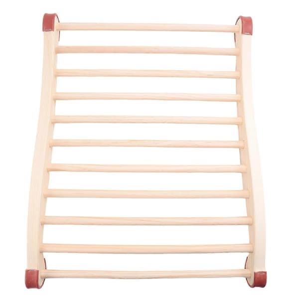 Basturyggstöd, Träbasturyggstöd, Ergonomiskt S-format Ryggstöd