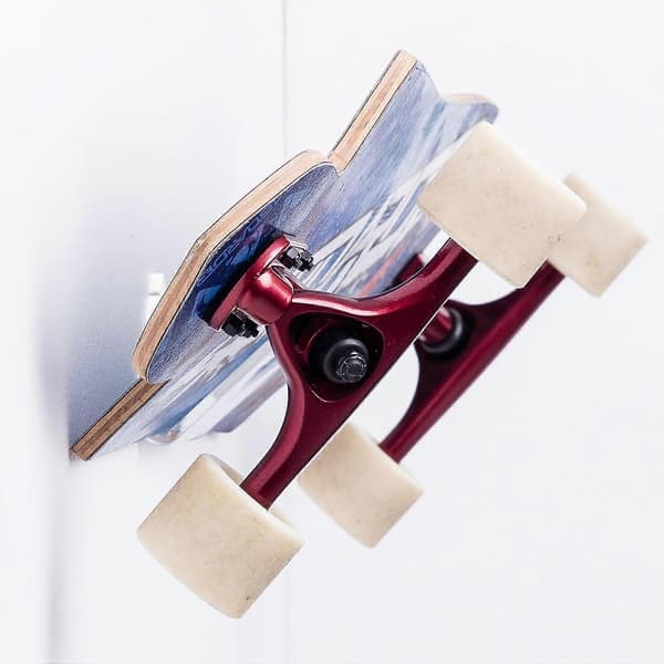 Väggfäste för skateboard longboard vertikal transparent