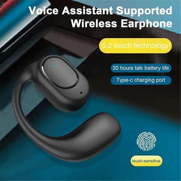 Trådlösa hörlurar Bluetooth-headset med mikrofon benledning