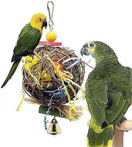 2-pack fågel tuggleksaker foderstrimlare leksak papegoja bur strimlare leksak