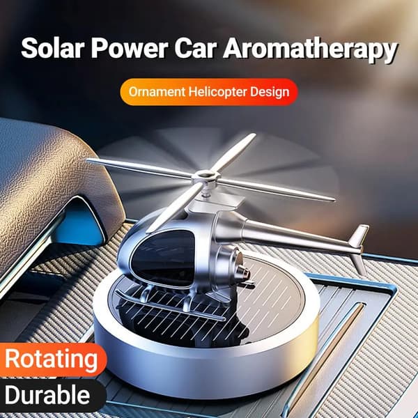 Billuftfräschare Biltillbehör Inomhus Parfym Diffuser Solcellsdriven Roterande Flygplans Aromaterapi Parfym Eterisk Olja Tillbehör