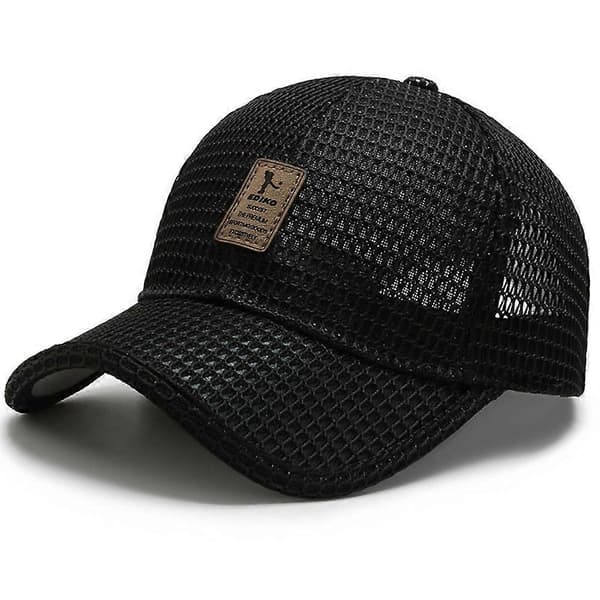 Herrhatt Sommar Solhatt Utomhus Solhatt Bollhatt Andningsbar Mesh Hatt - Svart