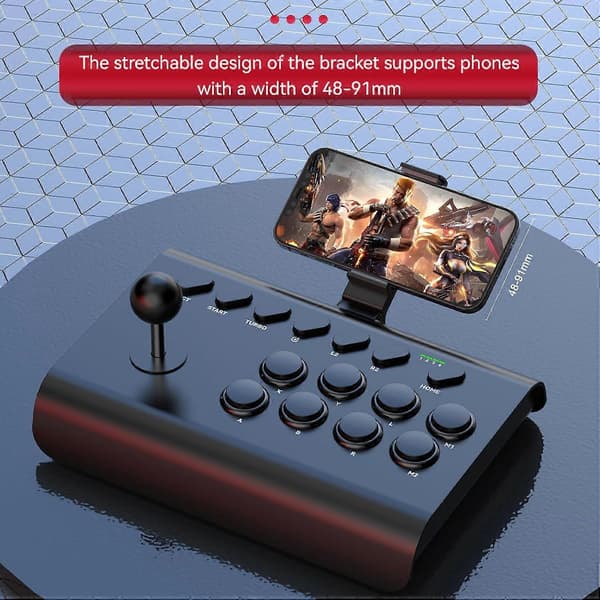 Joystick Kontroller 3-läges Anslutning för PS4/PS3/Xbox One/Switch (Ren Svart)