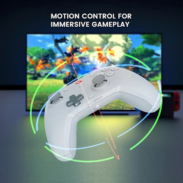 T4 Cyclone Pro Trådlös Pro Kontroller för Switch/Lite/OLED, Hall Effect Kontroller (Ingen Drifting) för Windows PC, macOS, Steam Deck, Android & iOS