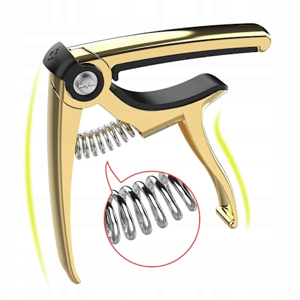 Gitarr Capo Universal Gitarr Capo Stämskruv Clip Guld