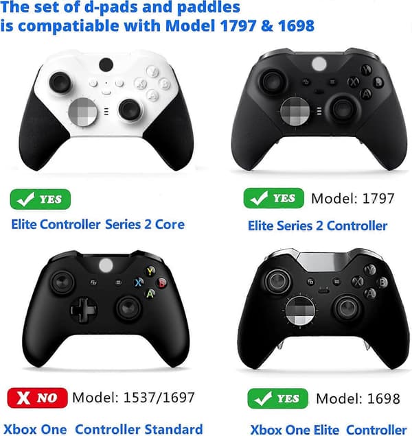 6 i 1 Metall Kontrollertillbehör med 4 Paddlar 2 D-pad för Xbox One Elite 2 (Gradient)