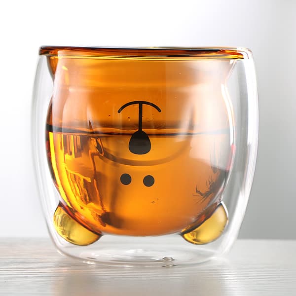 Kaffekopp dubbelvägg glas Julgran glas L