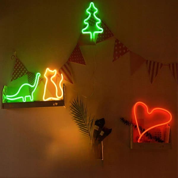 Neonljus Modellampa Dinosaurie Led Neonskylt Ljus