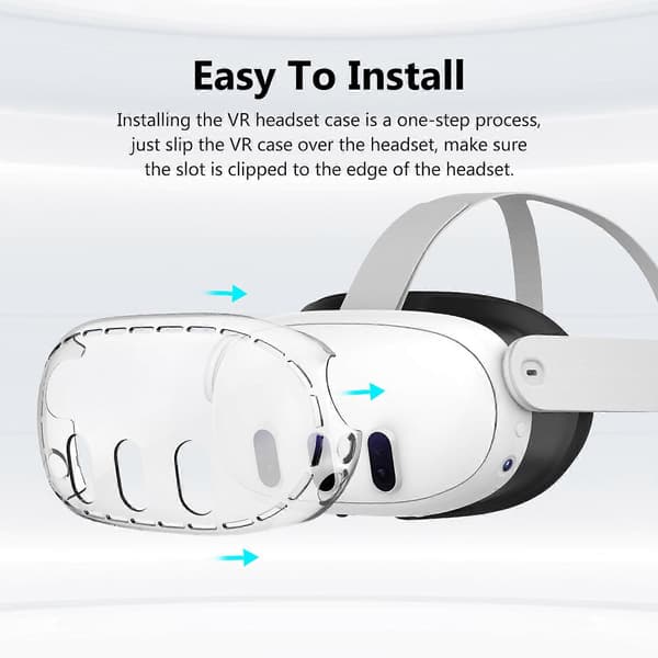Klart skyddsskal för Meta Quest 3 VR-headset