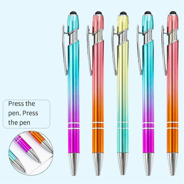 50 st Gradient Metall Kulspetspennor Pekskärm Kulpenna B