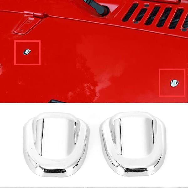 2 st Bils Vindrutetorkare Spraysmunstycke Trimskydd Passar Jeep Wrangler 2007-2017