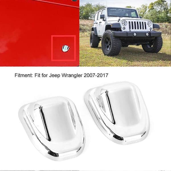 2 st Bils Vindrutetorkare Spraysmunstycke Trimskydd Passar Jeep Wrangler 2007-2017