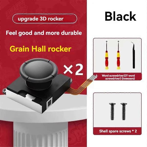 Hall Effect Joystick Ersättning för JoyCon med Reparationsverktyg 2st