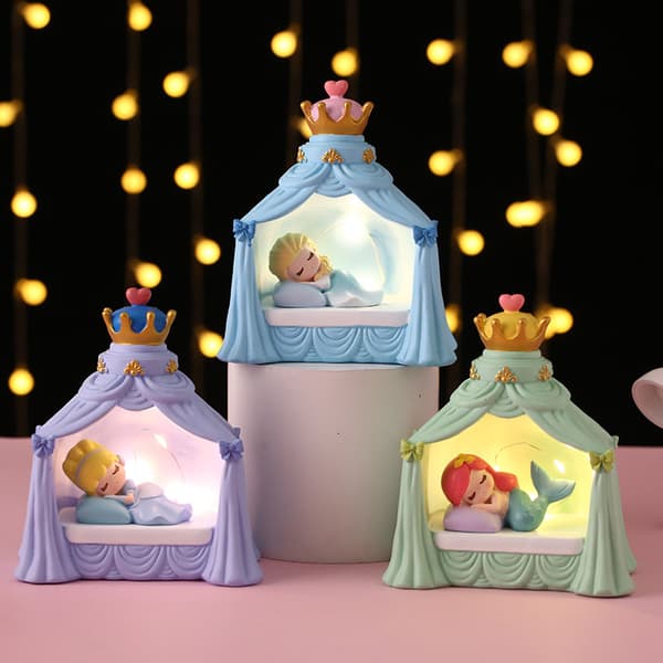 Princess-serien Grönt Slott Nattlampa Present Flickrumsinredning
