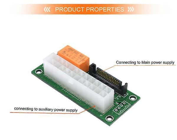 2-pack synkron startlinje dubbel strömstartlinje stor 4PIN/SATA strömförsörjning dubbel ström synkron startkort