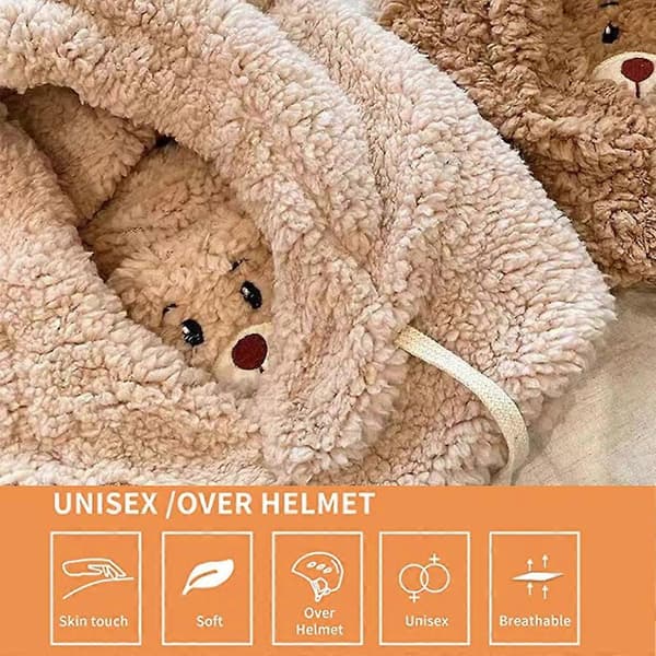 Integration av Cashmere Vindtät Halsduk och Mössa - Beige