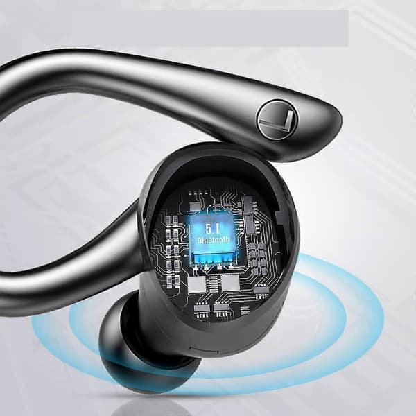 Sport Bluetooth Headset Trådlösa Bluetooth In-Ear Hörlurar Trådlöst Headset Med 2 Hd Mikrofoner