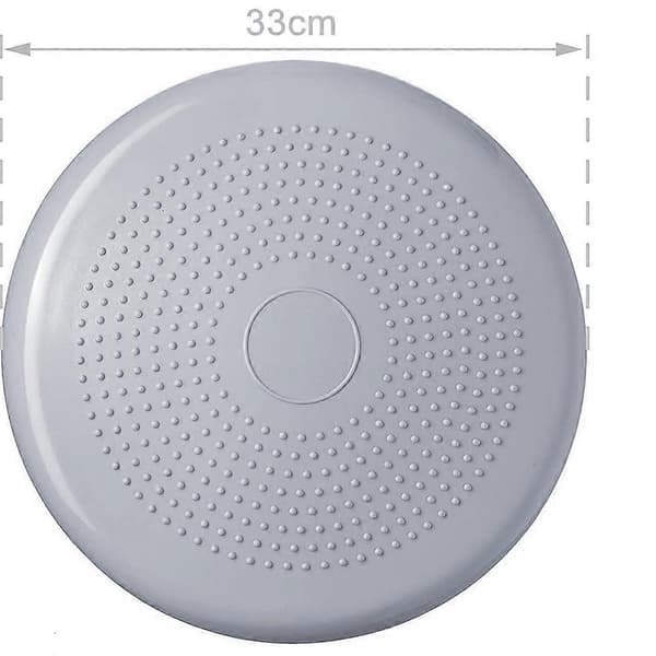 Boll Sittdyna Inkl. Pump 33cm Diameter - Balansdyna, Sittbollsdyna, Luftkudde, Balansplatta - Silvergrå luftpump bollnål