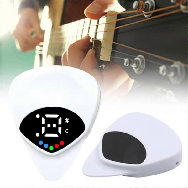 2 i 1 Gitarrstämmare och Plektrum med LED-Skärm