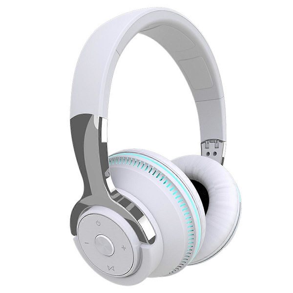 Trådlöst brusreducerande headset för telefoner PC Gaming Headset - Vit