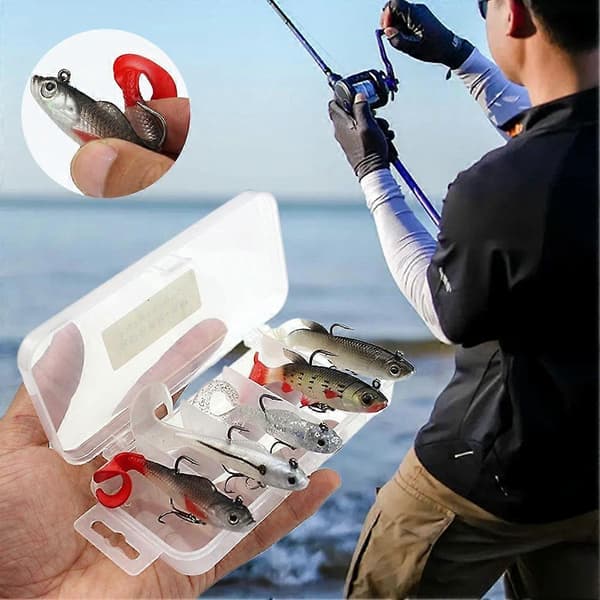 5X Fiskedrag Sötvatten Saltvatten Fiskeutrustning Swimbaits Diskantkrokar