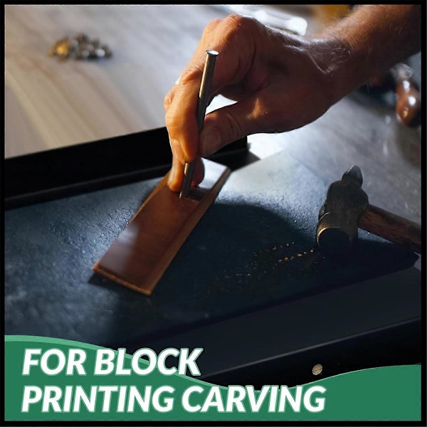 4 st Bänkkrok och tryckplatta för blocktryck och karvning