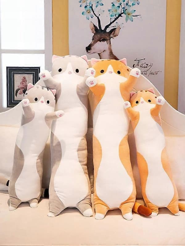 Lång Kattunge Kudde Plyschleksak 110 cm