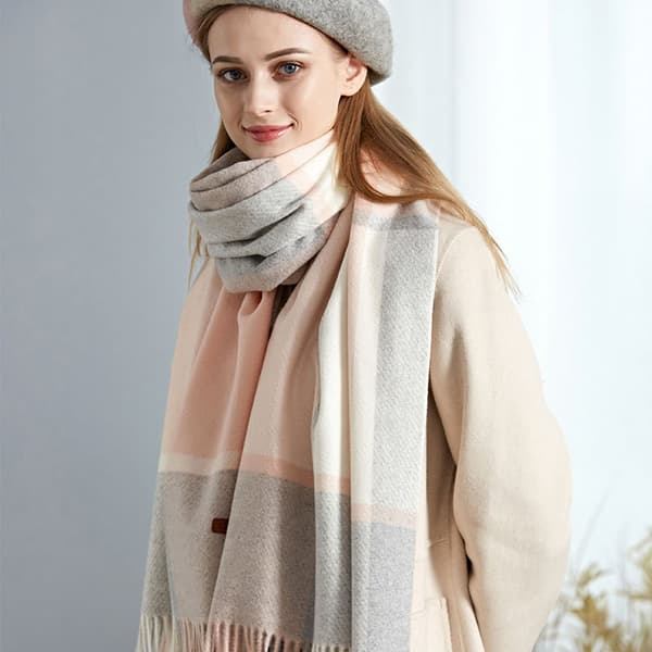 Ullscarf dam mångsidig sjal förtjockad cashmere varm N