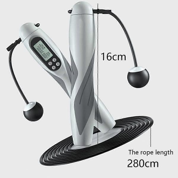 Hopprep Digital Vikt Kalori Timer Hopprep Med Träningsräknare Grå Och Vit
