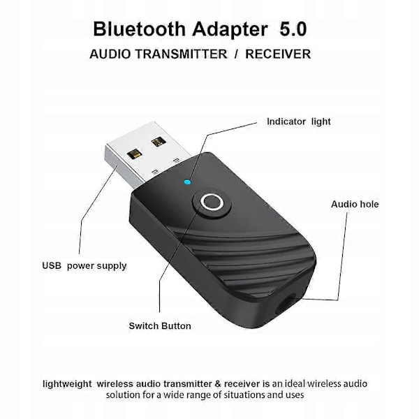 3-i-1 USB Bluetooth Ljudadapter