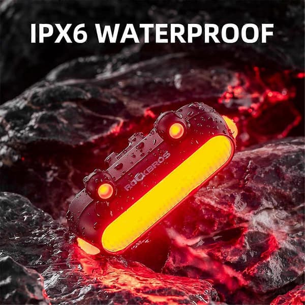 Smart cykelbaklampa med bromssensor IPX6 Vattentät