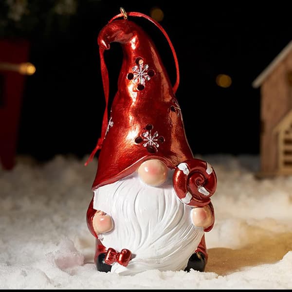 Tomte Jul Glöd Docka Ornament Harts Jultomte Cl